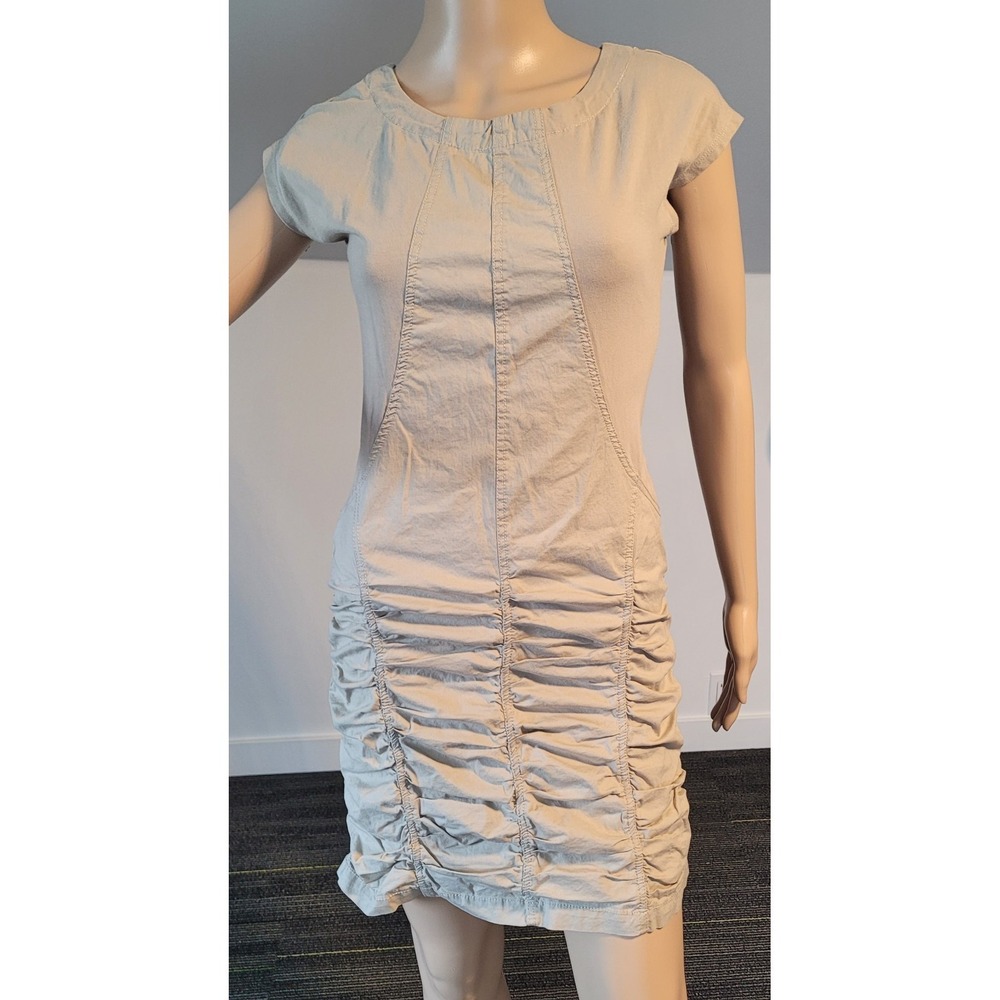 Pre-Owned Wearables XCVI‎ Tan Size XS Knee Length Short Sleeve Dress